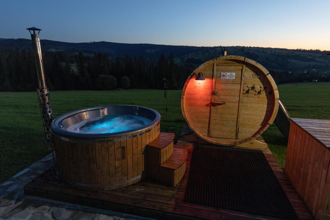 Witowianskie Domki Z Kominkiem, Jacuzzi I Sauna Dzianisz Extérieur photo