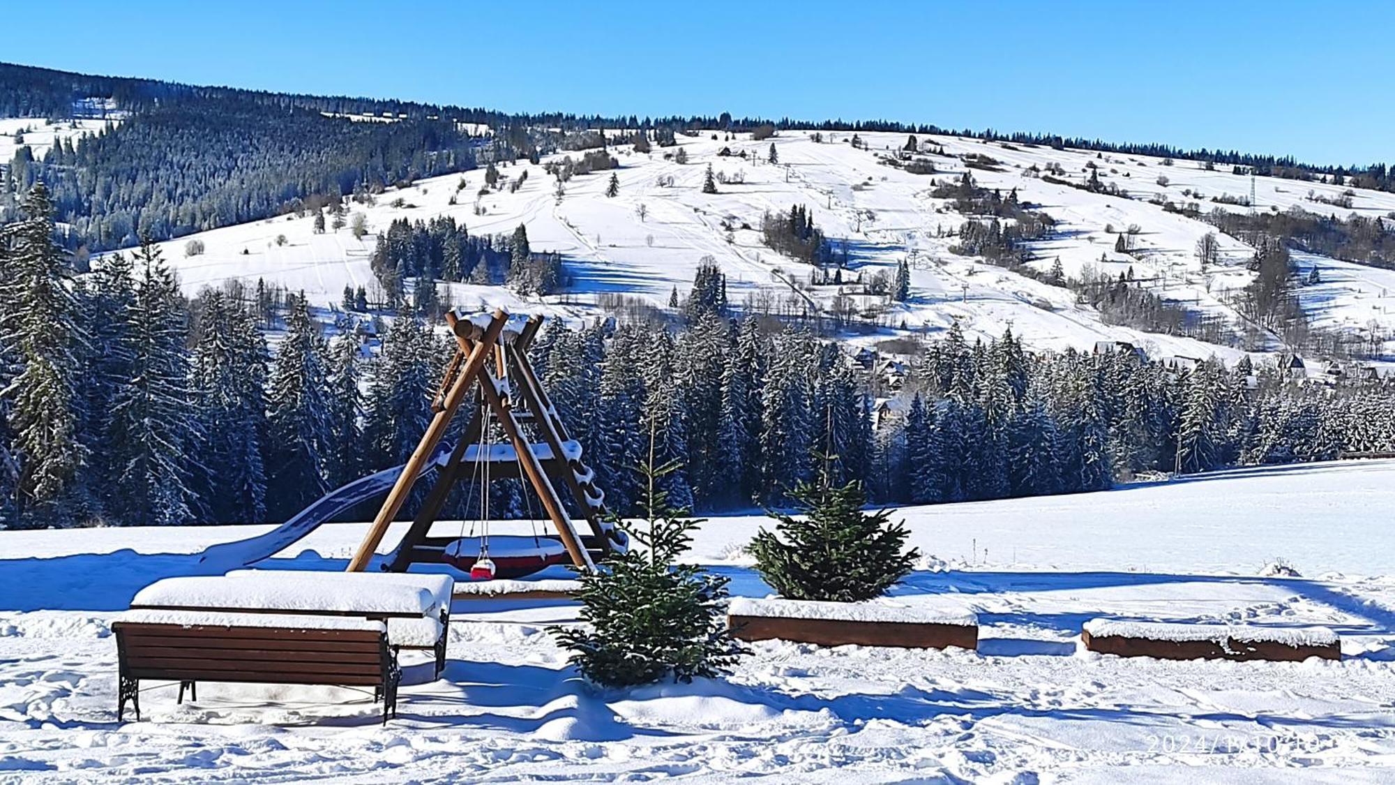 Witowianskie Domki Z Kominkiem, Jacuzzi I Sauna Dzianisz Extérieur photo