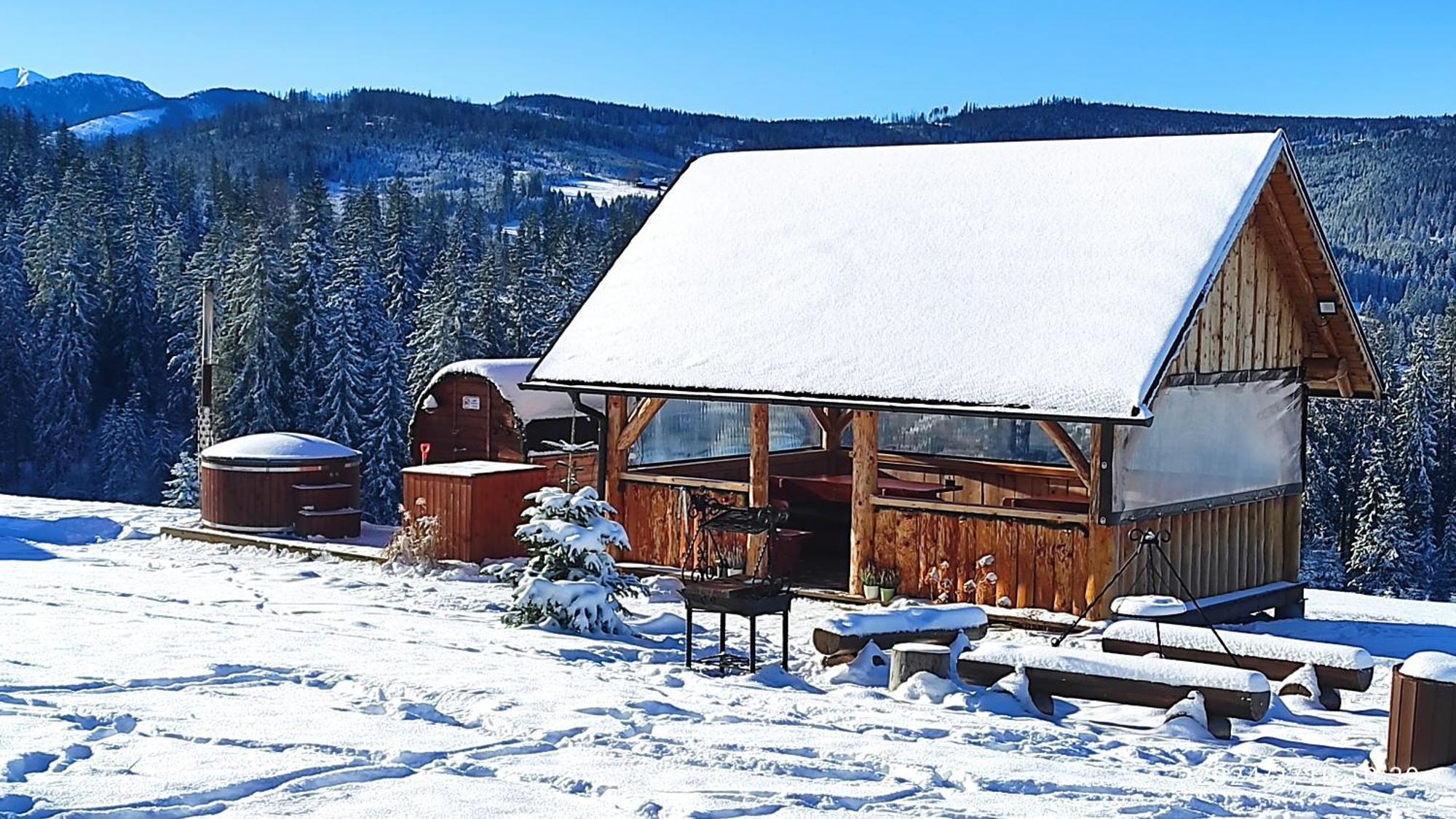 Witowianskie Domki Z Kominkiem, Jacuzzi I Sauna Dzianisz Extérieur photo