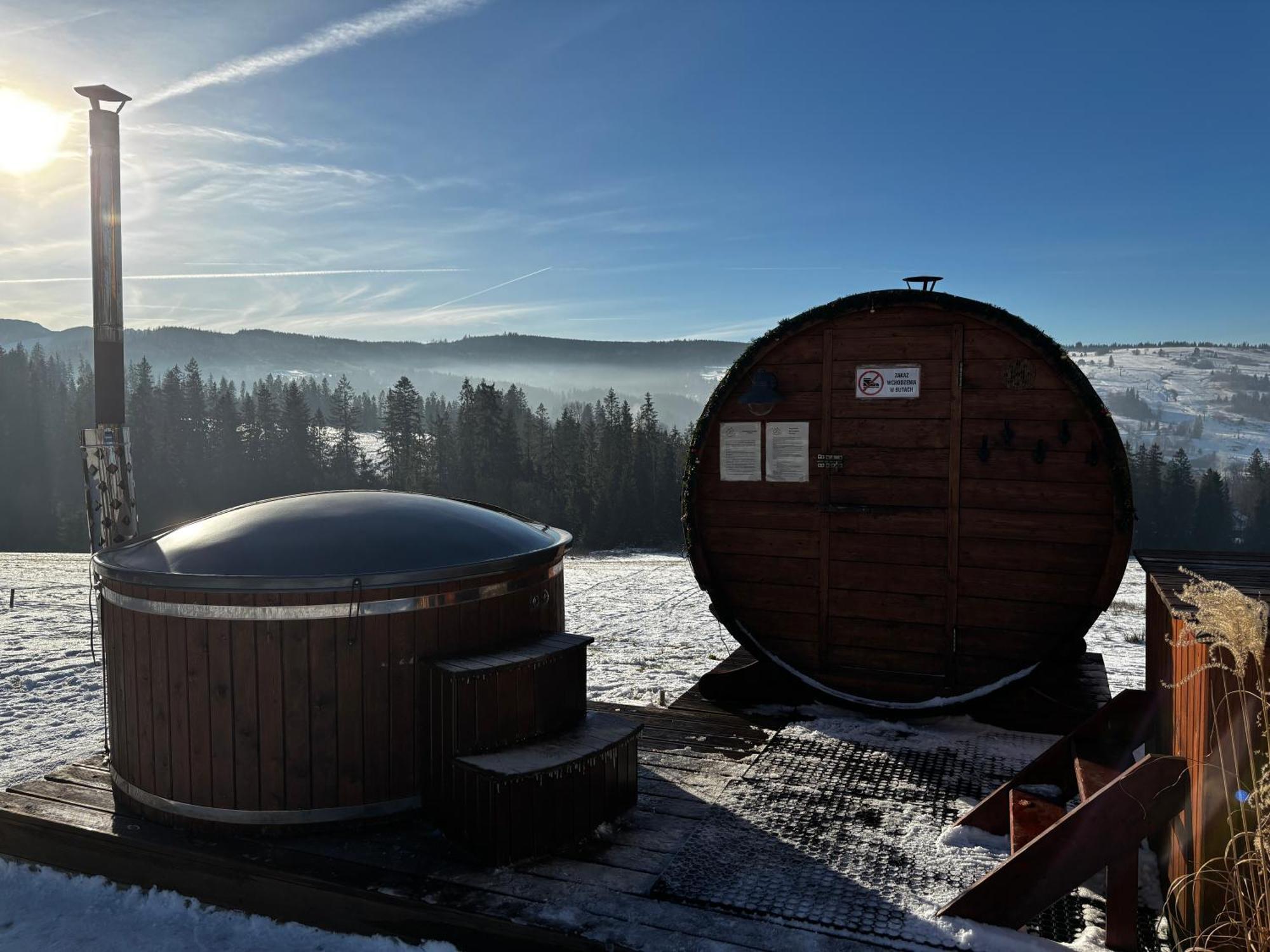 Witowianskie Domki Z Kominkiem, Jacuzzi I Sauna Dzianisz Extérieur photo