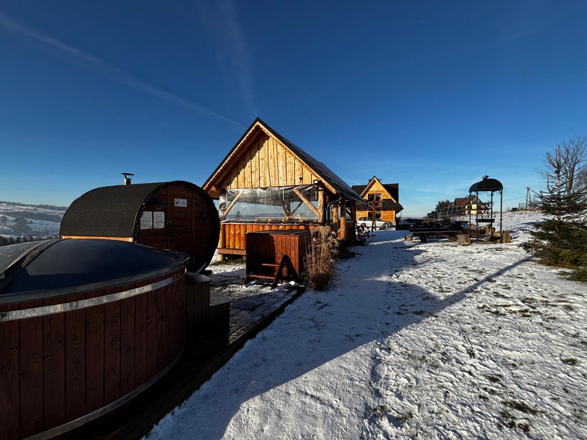 Witowianskie Domki Z Kominkiem, Jacuzzi I Sauna Dzianisz Extérieur photo